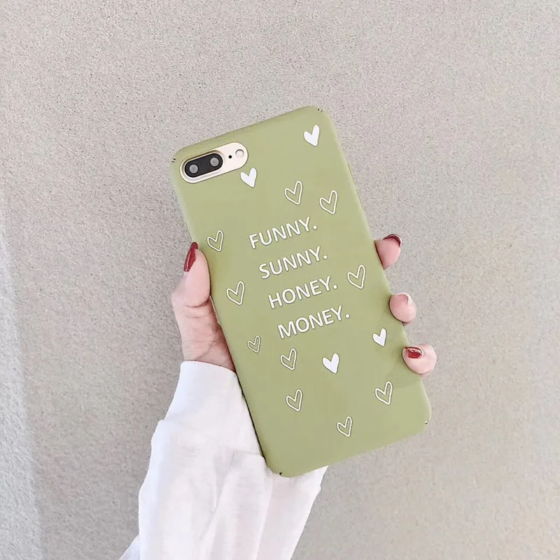 

BONVAN For iPhone X XR XS Max Case hard Simple text Matte Protection Back Funda For iPhone 6 6s 7 8 Plus Phone Cover Coque