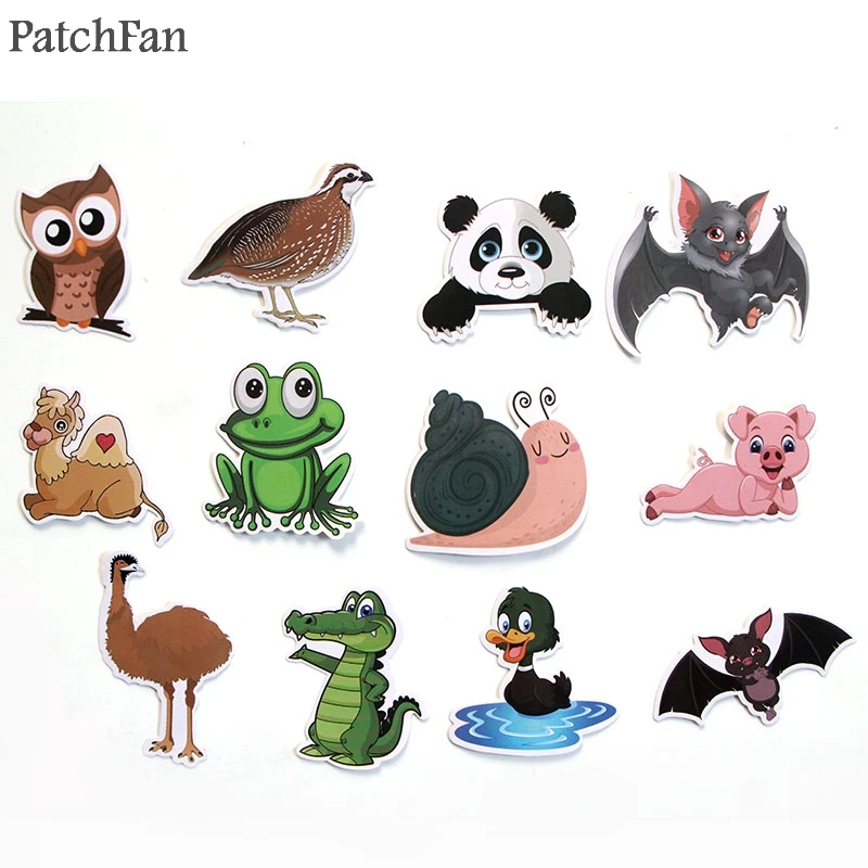 Patchfan 48 шт., животные, мир зоопарка, детская игрушка, наклейка для DIY скрапбукинга, альбома, багажа, ноутбука, телефона, наклейки на ноутбуки, наклейка A1397