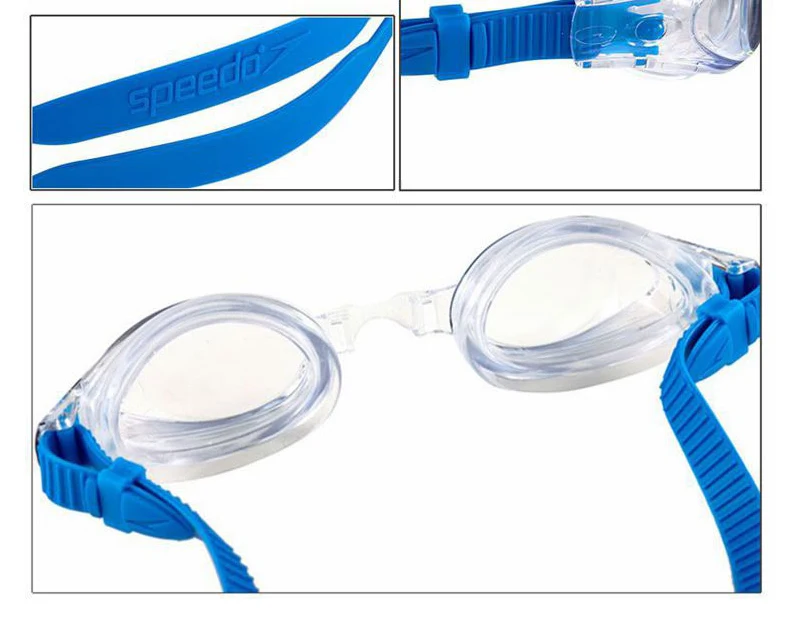 SPEEDO водонепроницаемые очки для плавания, большая рамка, удобные, высокое разрешение, анти-туман, очки для плавания