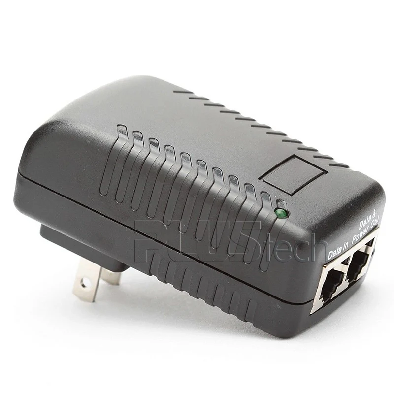 Desktop PoE Netzteil - RJ45 - mit IEC C8 Buchse - 48V / 0,5A / 24W