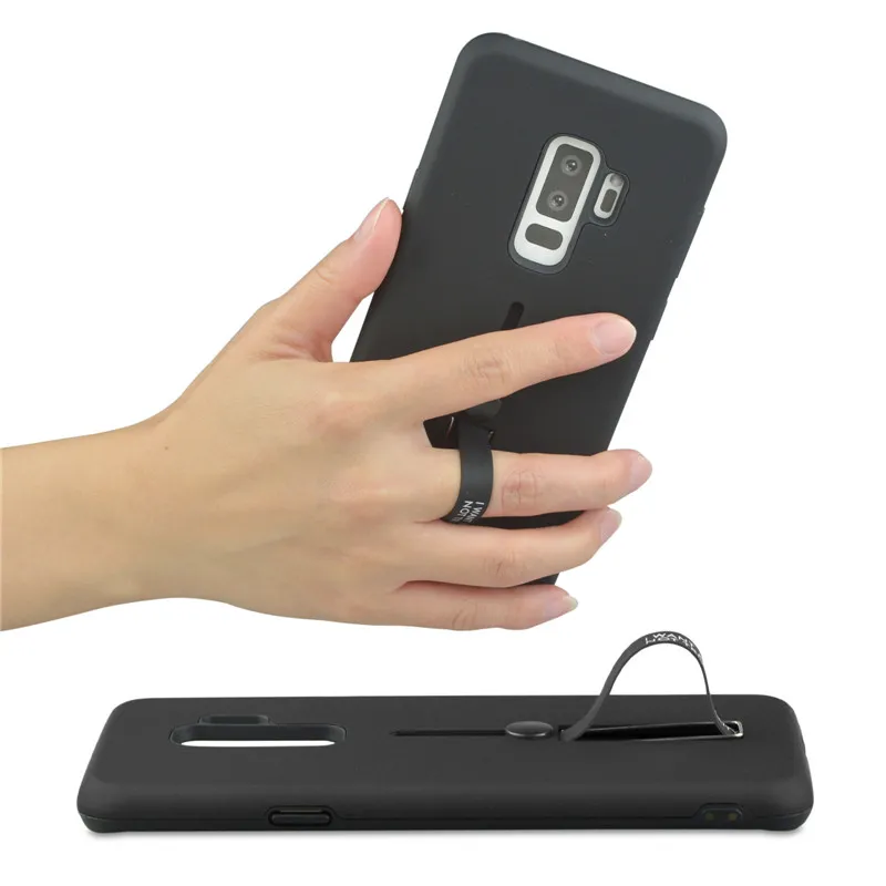 

Fahsion Soft TPU Holder Case For Samsung Galaxy S9+ S9 Plus Cover Hard Cases Stand Silicone Phone Accessories For Samsung S9Plus