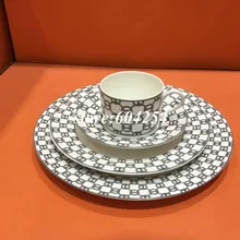 Модная тарелка с вестерном столовая посуда блюдо керамическая чаша ложка набор празднование новоселья подарок