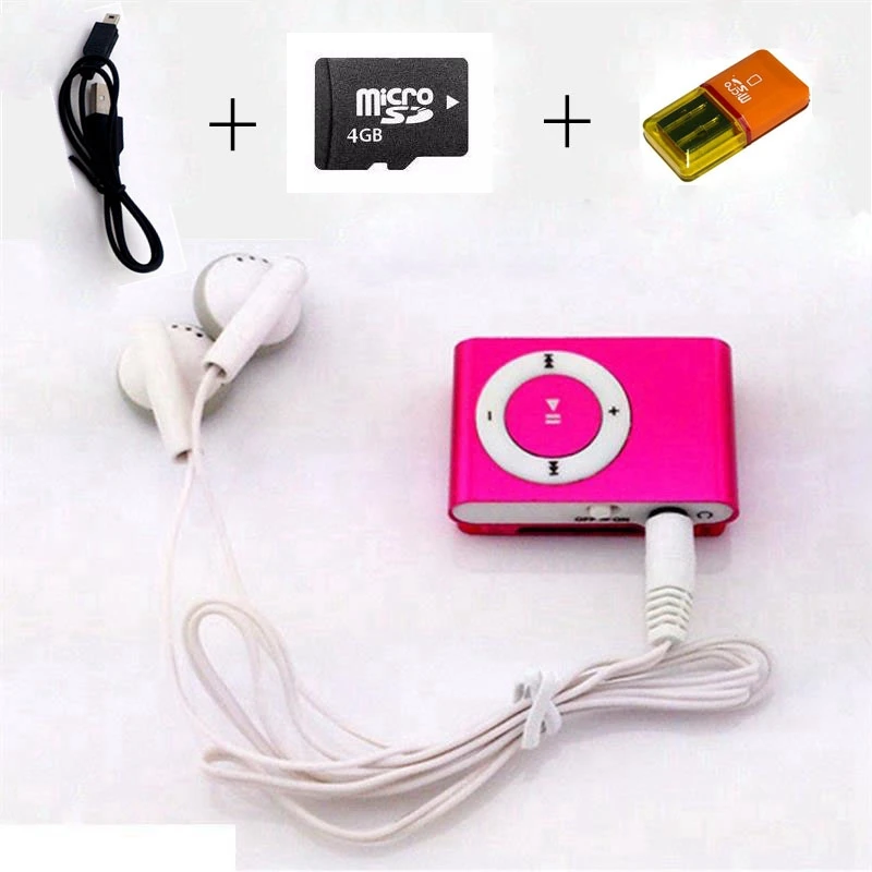 

Colorful Mini Mp3 Music Player Clip Mp3 Player Micro TF Card Slot USB MP3 Sport Player USB Port With Earphone 4GB TF Card