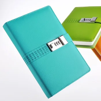 

High Quality Multifunction Hardcover Commercial Diary Bookwith Coded Lock A5 Notebook Password Lock