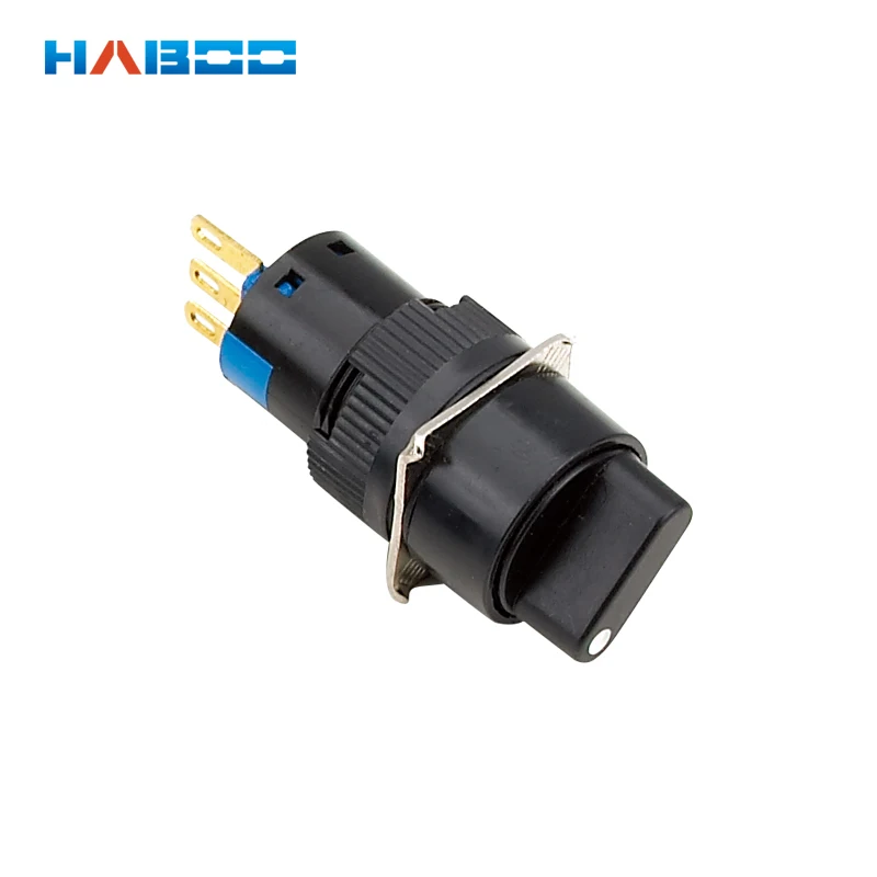 

10PCS/LOT selector switch dia.16mm 1NO+1NC2position rotary switch on-off opeation 250V