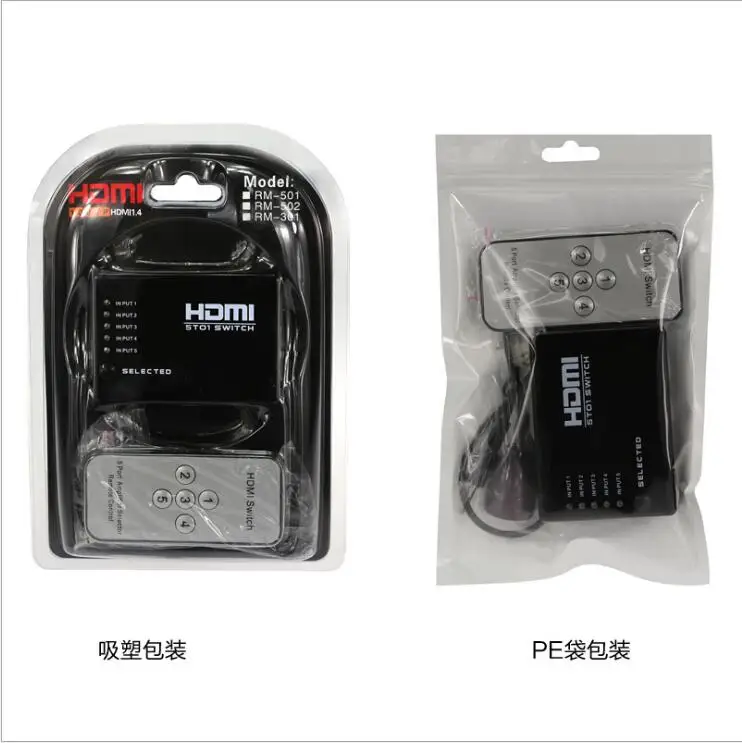 Бесплатная доставка производители поставляют 5 в 1 hdmi переключатель пять вход