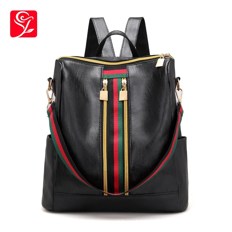 

2019 Soft PU Leather Backpack Women Vintage College Girls Student School Bags Mochila Casual Travel Female Rucksack Backpack