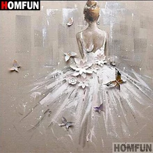HOMFUN-pintura de diamante 5D DIY