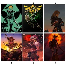 Diamond painting Cartoon The Legend Of Zelda Breath Of The Wild Wall Art Picture 3D Diamond Mosaic Cross Stitch Home Decor