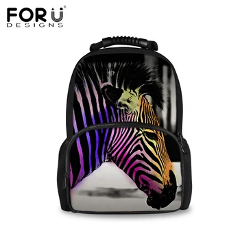 

FORUDESIGNS 3D Animals Printing Backpack Men's Bagpack Zebra Dinosaur Kids School Backpacks Boys 2018 Brand Fashion Rucksack