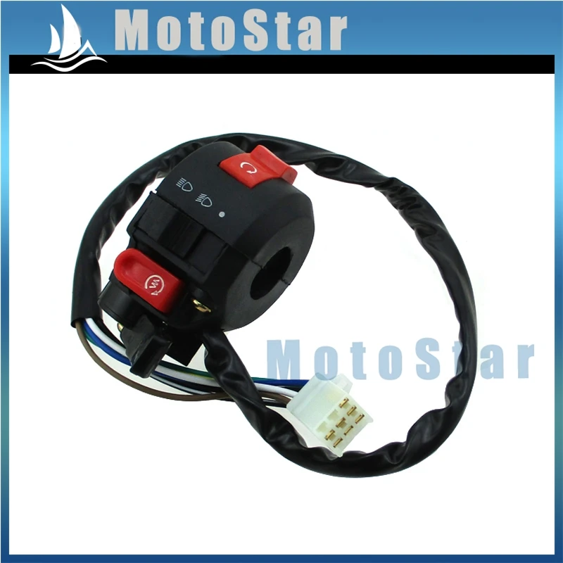 

7 Wire 3 Function Handle Kill Start Light Choke Switch For 50cc 70cc 90cc 110cc 125cc Taotao Sunl Roketa Kazuma ATV Quad