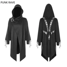 Панк рейв готический черный хлопок модный кардиган ведьмы свитер, Женское пальто куртка плащ визуальный Kei OY901