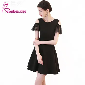

Short Black Cocktail Dresses 2020 Knee Length For Women Homecoming Dresses Prom Party Dresses Robe De Cocktail