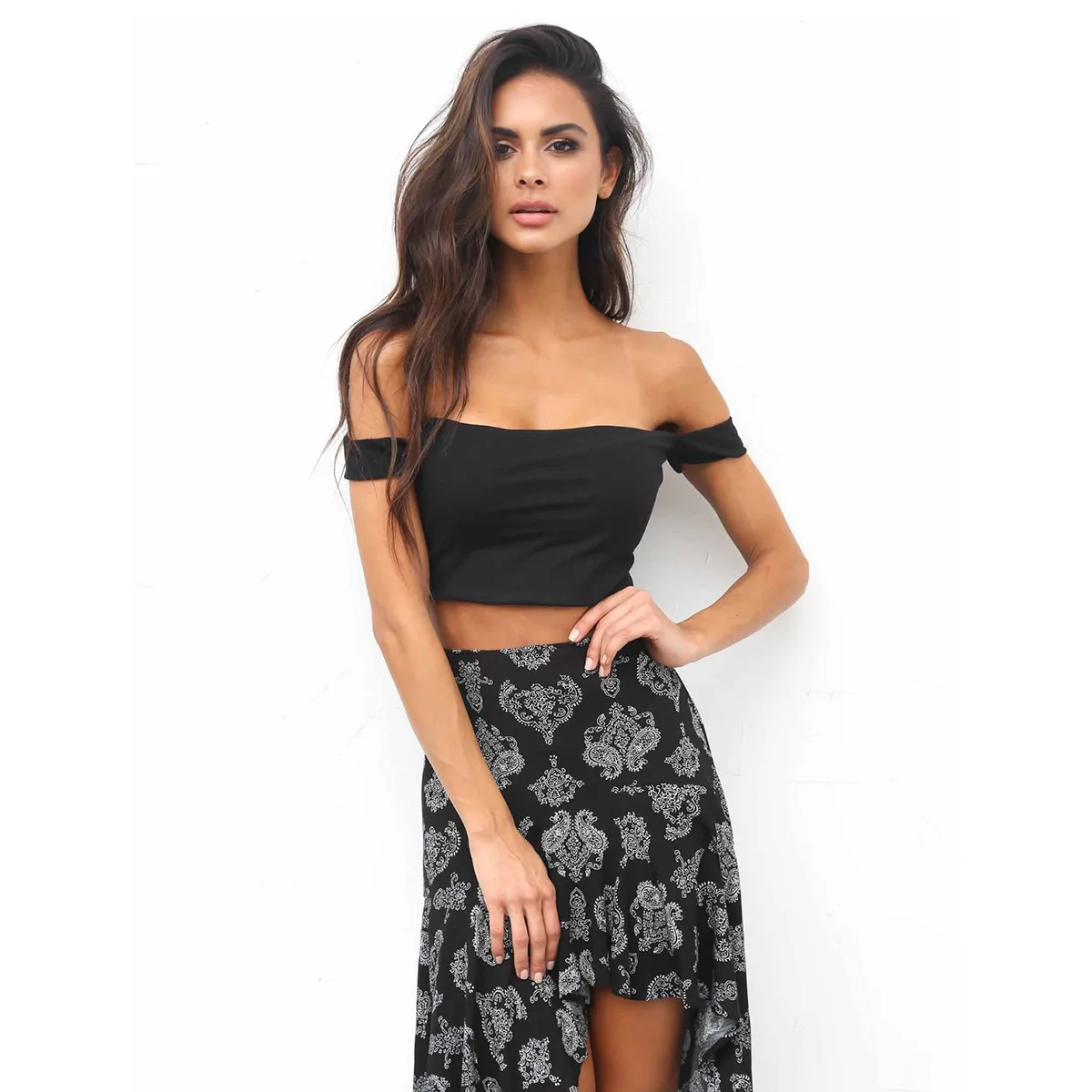 

Sexy Women Vest Crop Top Summer One Word Collar Sleeveless Off Shoulder Tanks Women Sports Tops Ladies Casual Strapless Tee tops