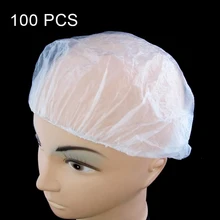 100 шт Одноразовые шляпки для отелей, Одноразовые эластичные шапочки для душа и купания, прозрачные салонные аксессуары, индивидуально упакованные