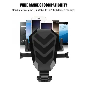 Wireless Car Gravity Air Vent Fast Charger Holder Mount Bracket for 4.5-6.0 Inch Smartphone 2019