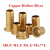 1000pcs M0.9, M1.3, M1.5, M1.7 Copper Hollow Rivets Double-sided circuit board PCB vias nails / copper corns Tubular Rivets Nuts ► Photo 1/2