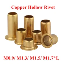 1000 pcs M0.9, M1.3, M1.5, M1.7 Rebites Double-sided PCB placa de circuito de Cobre Oco unhas vias/cobre milhos Rebites Tubulares Nozes