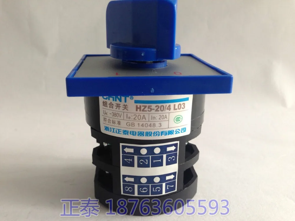 

Genuine HZ5 series combination switch HZ5-20 / 4 L03 20A 380V second gear