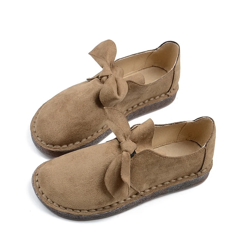 

Sen Series Literary Retro Small Fresh Round Head Flat Shoes Handmade Comfort Soft Bottom Casual Shoes Single Shoes Lazy Shoes