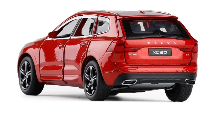 1:32 VOLVO Все новые XC60 SUV внедорожный автомобильный Металлический Игрушечный Автомобиль со звуком светильник вытяните назад автомобиль для детей игрушки