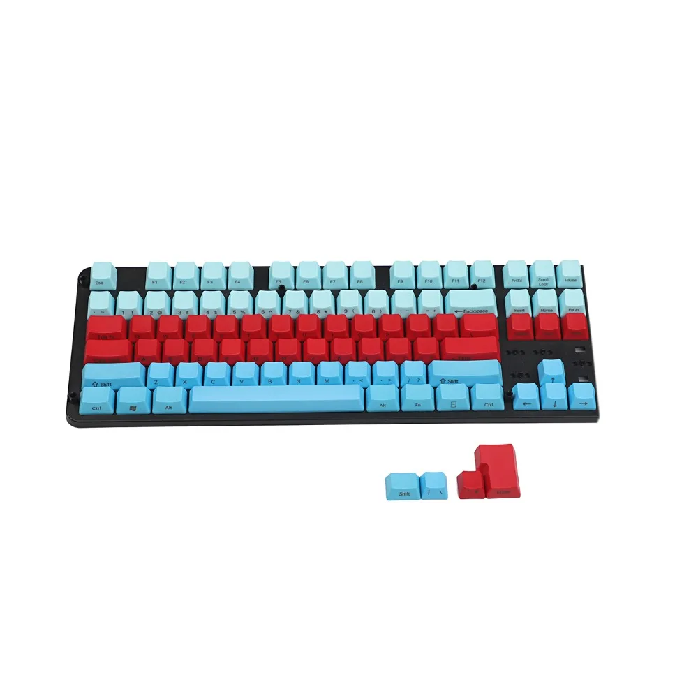 YMDK синий белый красный смешанный 104 87 61 с боковой печатью толстый PBT OEM профиль