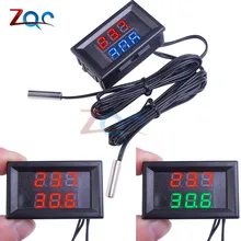 DC 4 V-28 V Mini Dual Дисплей цифровой термометр ж/двойной NTC Водонепроницаемый металлический зонд Температура Сенсор тестер для автомобиля для ванной