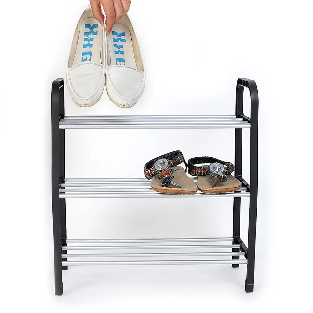 

New 3 Tier Plastic Shoe Rack Storage Organizer Stand Holder DIY Shoe Cover Cabinet Shelf Cabinet Home Organizer Accessories