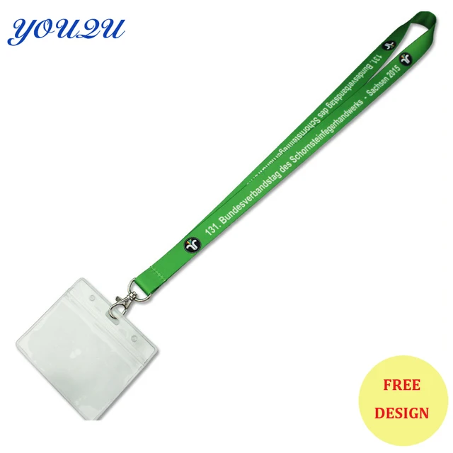 Lanyard with plastic ID cover lanyard with pvc id holder Lanyard ID