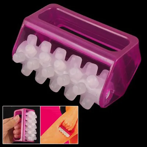 JEYL Hot Fuchsia Handle White Cell Roller font b Massage b font Fat Cellulite Control Massager