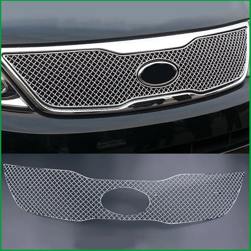 Для KIA Sorento 2013 2014 из нержавеющей стали передний бампер сотовая Центральная