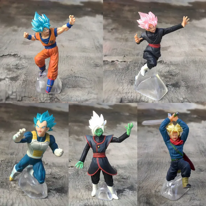 

8cm Japanese original anime figure dragon ball Sun Wukon Vegeta Tranks Zamas action figure collectible model toys for boys