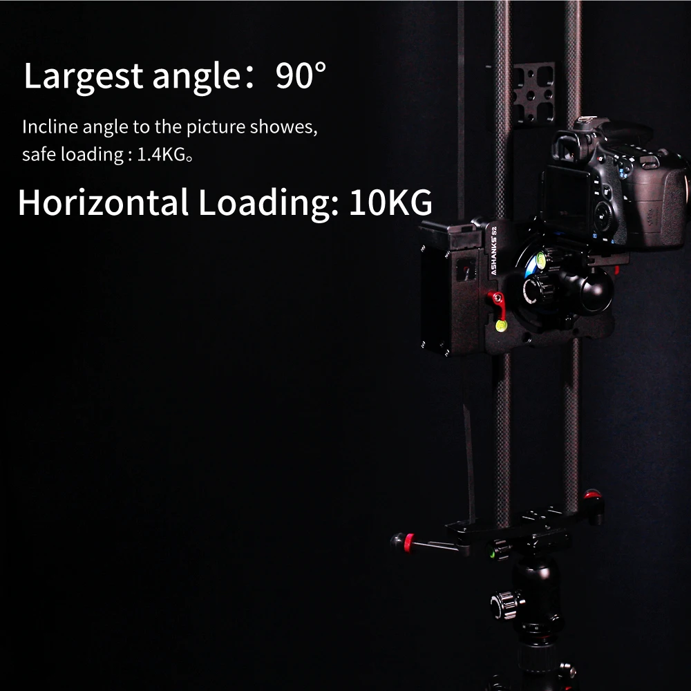 ASHANKS Bluetooth Motorized Slider Video TimeLapse Electric Delay Carbon Rail Slide Stabilizer for Photography Canon DSLR Camera