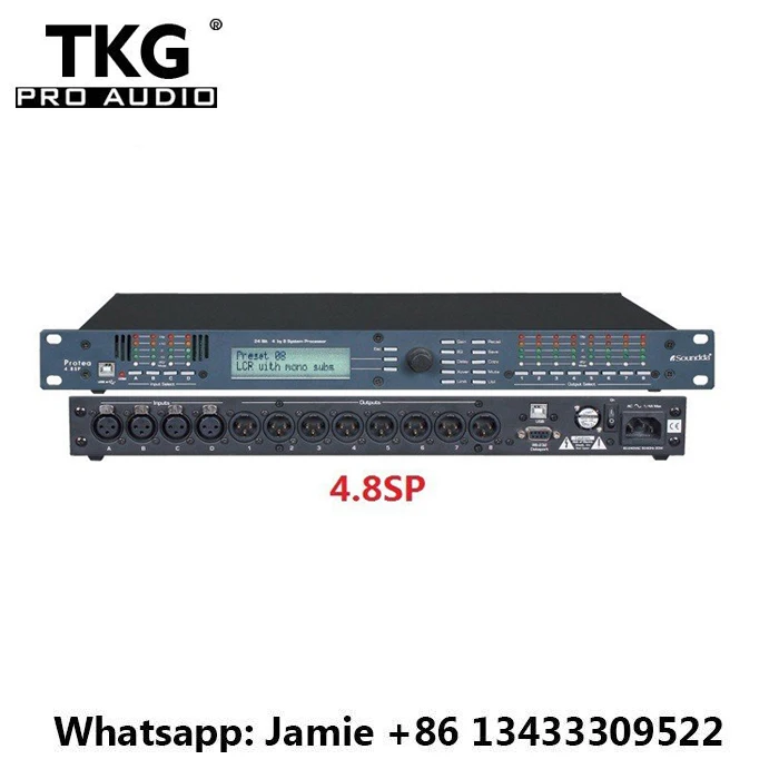 TKG DSP цифровой процессор караоке 4,8 SP 4 в и 8 выходной звуковой процессор dj звуковое оборудование 4.8SP процессор