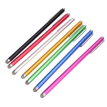 Universal Metal Micro-Fiber Touch Screen Devices Pen Stylus Capacitive Pencil for iPod/iPad/Mobile Phone/Tablet/Pad/PC vakind 1pcs universal metal mini capacitive touch stylus pen for phone tablet laptop capacitive touch screen devices