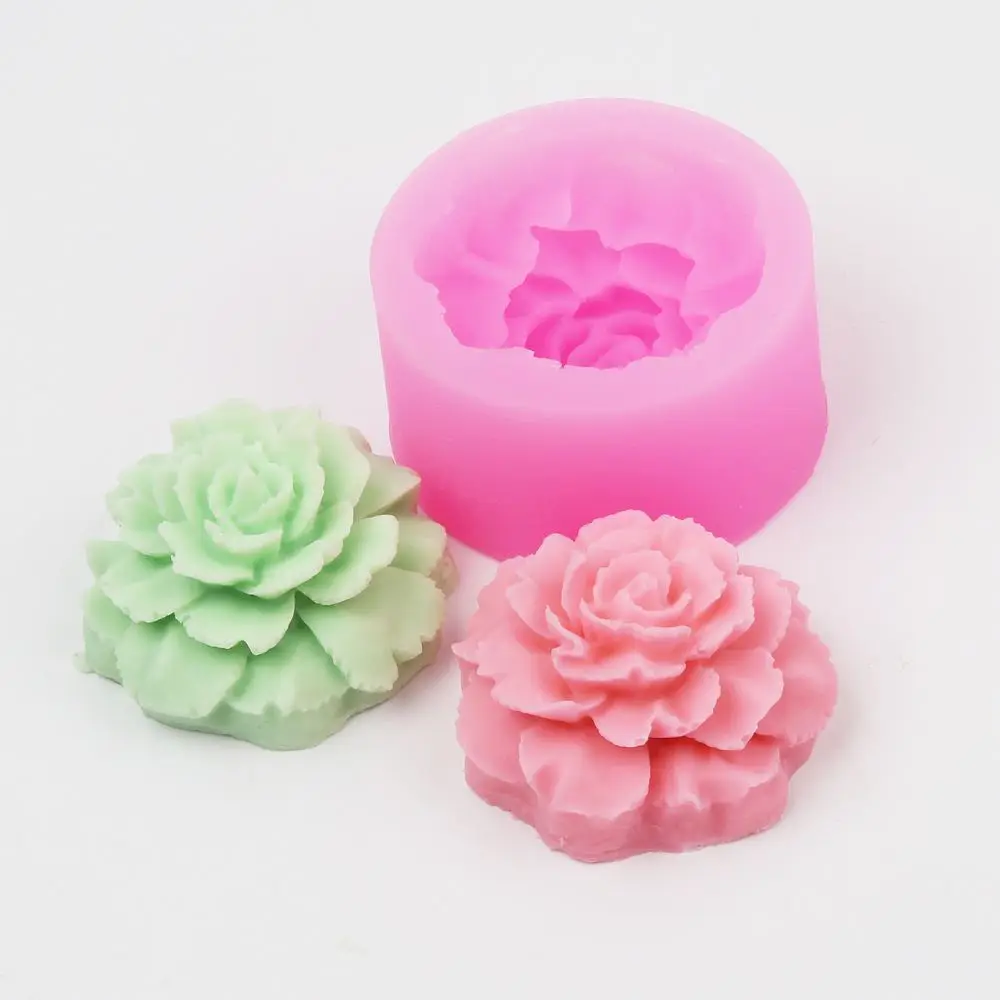 3D цветок украшение конфет, тортов плесень трехмерной мыло формы цветка прессформы силиконовые 3D машина для производства мыла прессформы