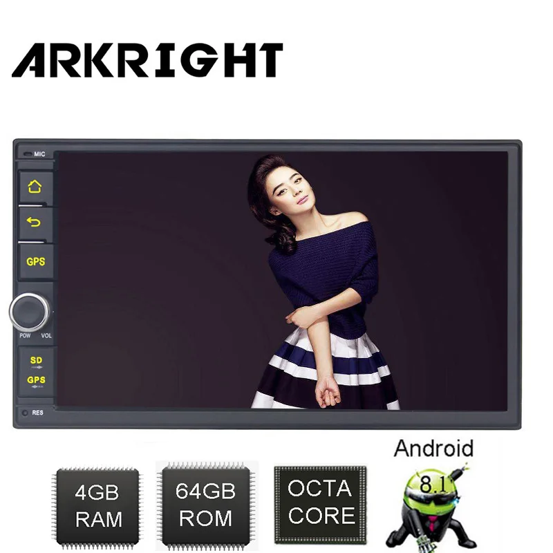 ARKRIGHT 7 'Ɗ + 64 Гб 2 Din Android 8 1 Bluetooth универсальный автомобильный Радио Аудио стерео