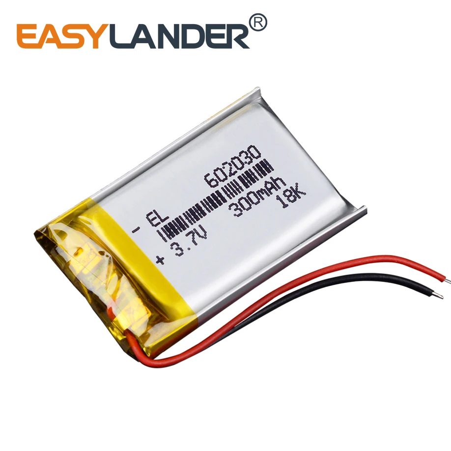 3 7 V 300mAh 602030 литий полимерный ионный аккумулятор Lipo cells для Bluetooth спикера тахографа