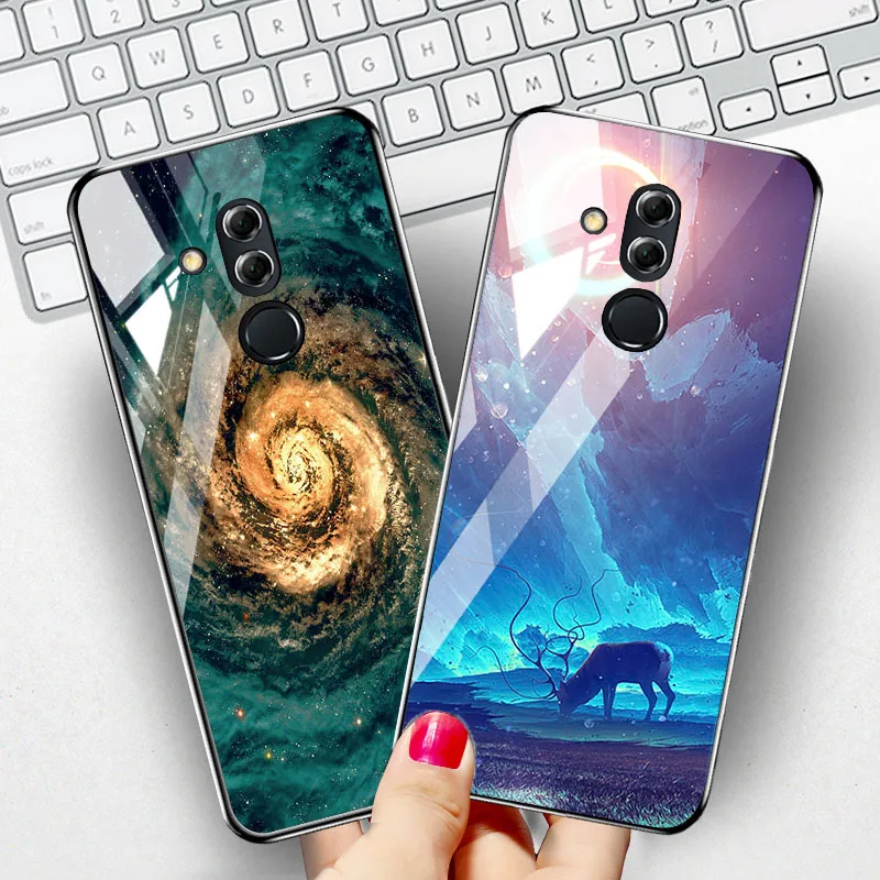 

Tempered Glass Case For Huawei Mate 20 Lite Case Star Space Cover For Huawei Mate 20 Pro Nova 2 Plus 2s Cover Back Houisng
