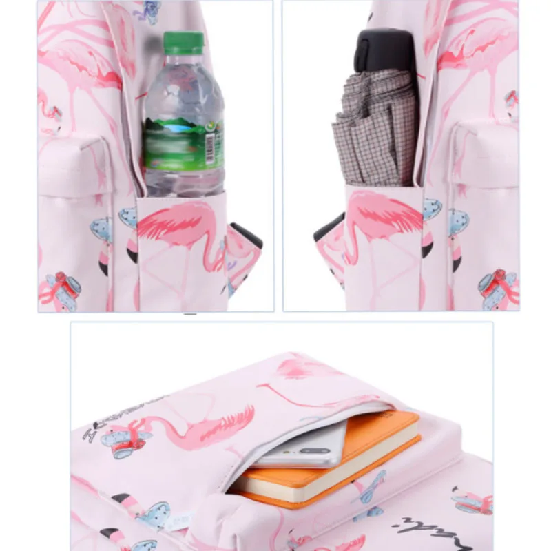 New ladys mountaineering bag casual printing shoulder bag Pink women sports bag 3 sizes waterproof sports travel backpack B31