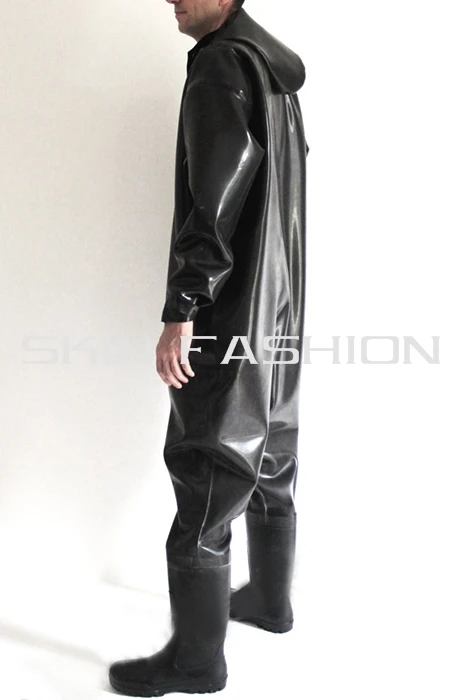 Бесплатная доставка! Мужской латексный боди свободный костюм с шапочкой|garment