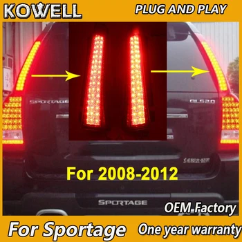 

KOWELL Car Styling For Kia Sportage Tail lights 2008-2012 LED Tail Lamp rear trunk lamp cover drl+signal+brake+reverse 3 line of