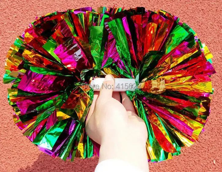 Party Carnival Cheering Pom Pom Plastic Handle Cheerleading Flower