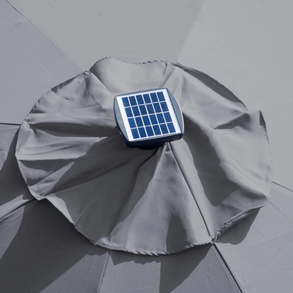 Giantex 9 Ft Patio Solar Umbrella Led Tilt Deck Waterproof Garden Market Beach Gray Outdoor Furniture Op3246gr Aliexpress