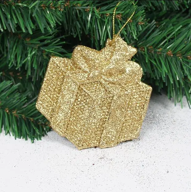 Very Good Quality Christmas Decorations Metal Sticky Powder Gift