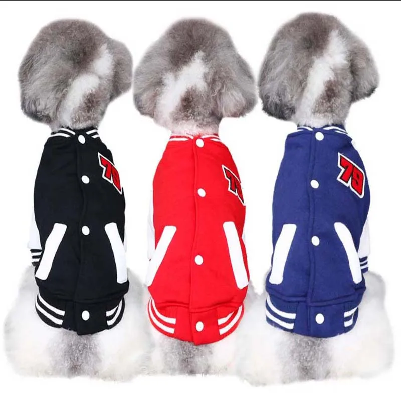 Cute small pet dog Baseball Jacket dog 