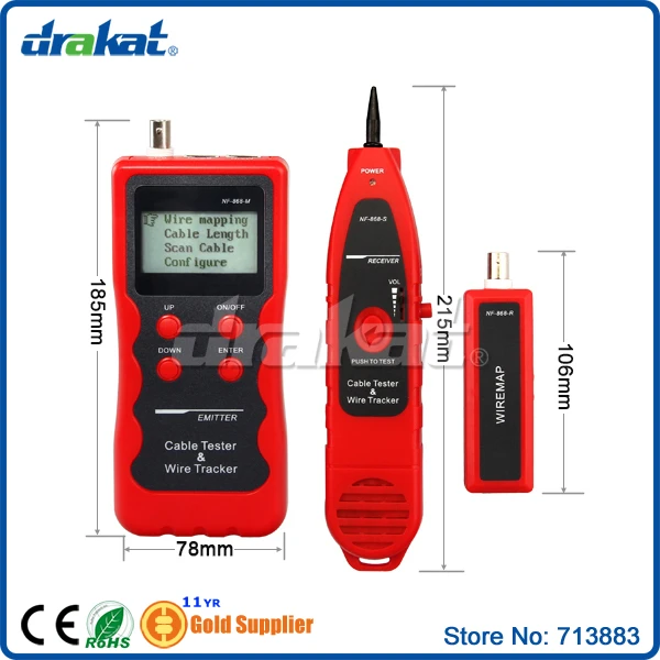 

Cable Length Tester and Tracker for all network cable NF-868