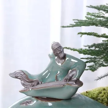 

Chinese Style Flower Vase Creative Ceramic Ceramic Small Succulents Pot Ornament Flower Container Home Modern Decoration