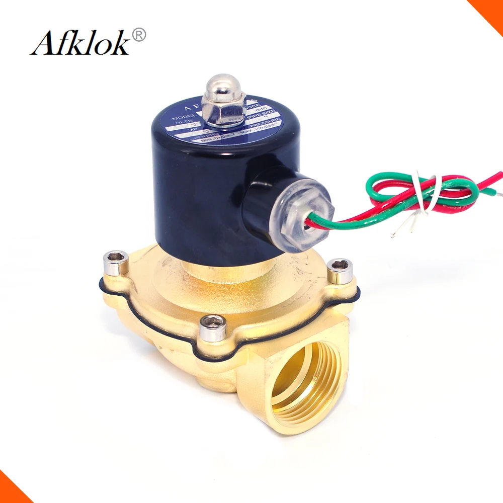 

12v-Water-Solenoid-Valve 24VDC for Water Air Low Pressure Brass Electric Water Valve DN32 1-1/4" NPT BSP
