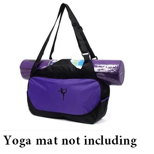 Многофункциональный рюкзак для йоги, сумка для йоги, сумка для тренажерного зала, водонепроницаемый коврик для йоги, чехол для пилатеса, сумка для переноски для 6-10 мм, коврик для йоги не входит в комплект - Цвет: Фиолетовый